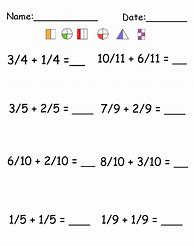 Image result for Free Printable Math Worksheets Fractions