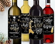 Image result for Christmas Wine Bottle Labels