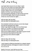 Image result for Tell Me Why Lyrics