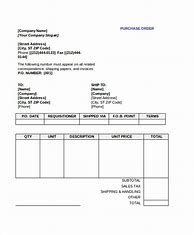 Image result for Sample Purchase Order Form Template