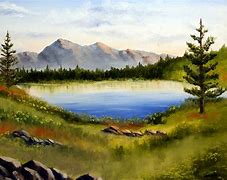 Image result for lake landscape oil paintings