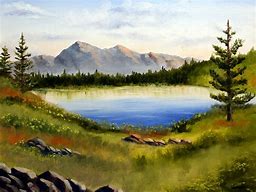 Image result for Lake Landscape Paintings