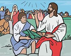 Image result for Cartoon Jesus Feeding 5000