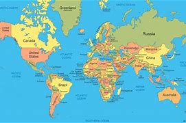 Image result for World Map Labeled