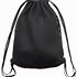 Image result for Black Drawstring Bag with Zipper Pocket