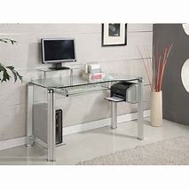 Image result for Clear Glass Computer Desk