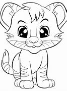 Image result for Cute Tiger Outline