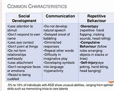 Image result for 12 Characteristics of Autism