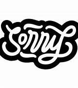 Image result for Sorry Cartoon Sticker