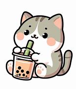 Image result for Cat Drinking Tea