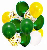 Image result for Yellow Blue and Apple Green Balloons