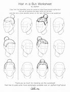 Image result for How to Draw Hair Bun