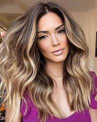 Image result for Wavy Brown Hair with Blonde Highlights