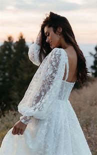 Image result for A-Line Lace Wedding Dress