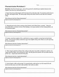 Image result for Character Traits Worksheet 3rd Grade