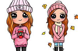 Image result for Fall Cozy Girl Drawing