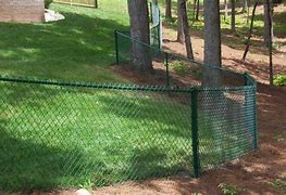 Image result for Green Coated Chain Link Fence