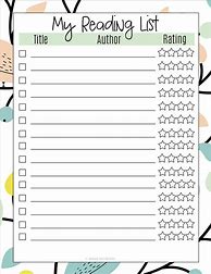 Image result for Blank Book List Printable