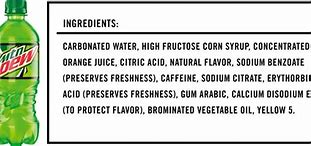 Image result for Diet Mountain Dew Ingredient List