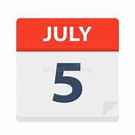 Image result for July 5th Calendar