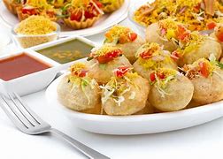 Image result for Fast Food Related Background with Sev Puri