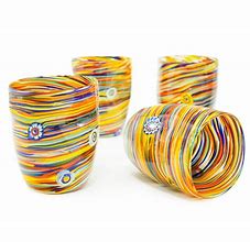 Image result for Murano Millefiori Drinking Glasses