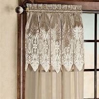 Image result for Lace Window Curtains with Attached Valance