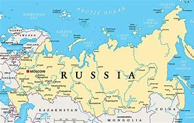 Image result for Map of Russia and Bordering Countries