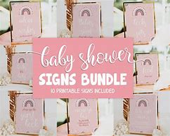 Image result for Rainbow Baby Shower Signs