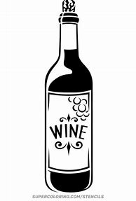 Image result for Wine Bottle Stencil Designs