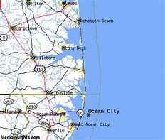 Image result for Delaware Beach Map