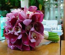 Image result for Purple Bouquets Calla Lilies and Orchids