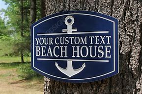 Image result for Personalized Outdoor Beach House Signs