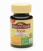 Image result for Nature Made Iron Ferrous Sulfate Label