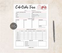 Image result for Cake Order Sheet Template