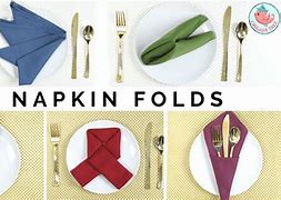 Image result for Basic Napkin Folding