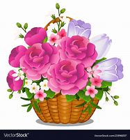 Image result for Flower Basket Clip Art