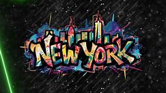 Colorful New York Graffiti T-shirt Design for Printing, Sticker, Coffee Mug, High Resolution, Vector Files, Png, Ai, Transparent