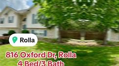 Rare listing‼️Under $300K in Rolla, MO…4 beds & 3 baths on Oxford Drive. #theclosers #jennadavishomes #realtor #realestate #rolla #houseforsale #listingagent @davis