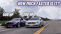 How Much FASTER is a SuperCharged G35 than Stock?