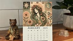 Celestial Boho Feminine 2025 Desk Calendar, Earthy Tones Calendar, Floral Bohemian Themes, Home Office Décor, Unique Calendar, Gift for Her - Etsy