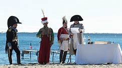 'Napoleon' lands in southern France as part of anniversary re-enacment