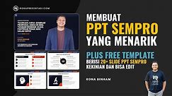 Template PPT SEMPRO Yang Menarik | FREE TEMPLATE | Membuat PPT Seminar Proposal