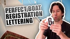 Perfect Vinyl Boat Registration Numbers & Letters Application