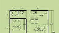 Denah Rumah Ukuran 7x8 dengan 2 Kamar Tidur: Desain dan Ide Minimalis