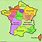 Map Regions De France