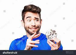 Image result for Person Eating Donut