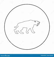 Image result for Sabertooth Tiger Head Outline