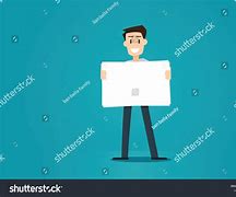 Image result for Cartoon Man Holding Sign