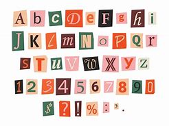 Image result for Cut Out Letters and Numbers